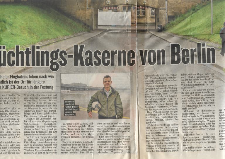 Bericht über den Pokalsieg 2015 in der Berliner Kurier